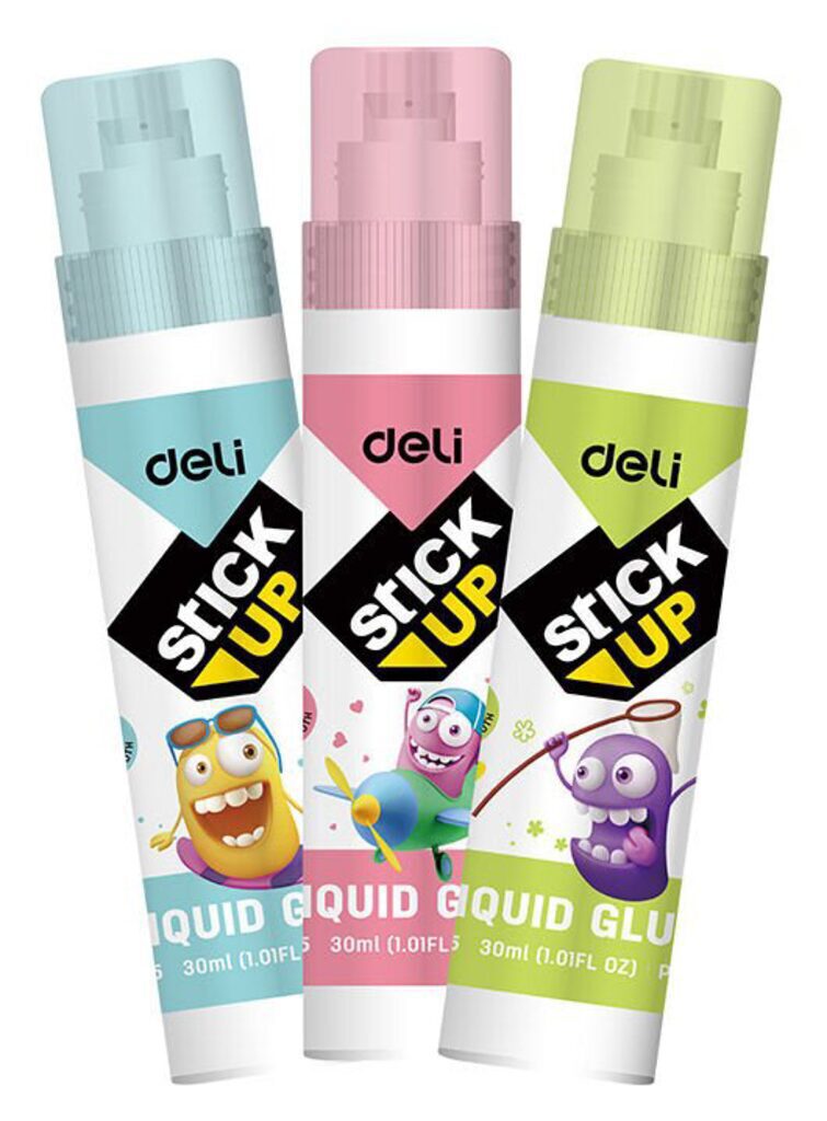 Клей канцелярский силикатный Deli 30 мл. прозрачный Stick UP , роллер