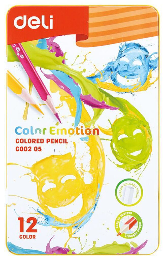 Карандаши цвет. 12цв Deli  Color Emotion мет. коробка