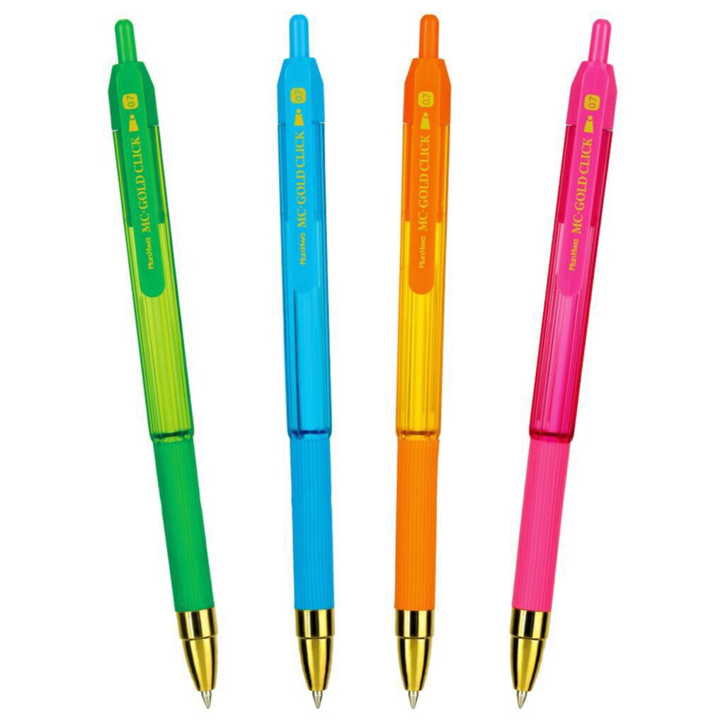Ручка шар. MC GOLD Click автомат., 0,7мм синяя, штрихкод, корп. асорти