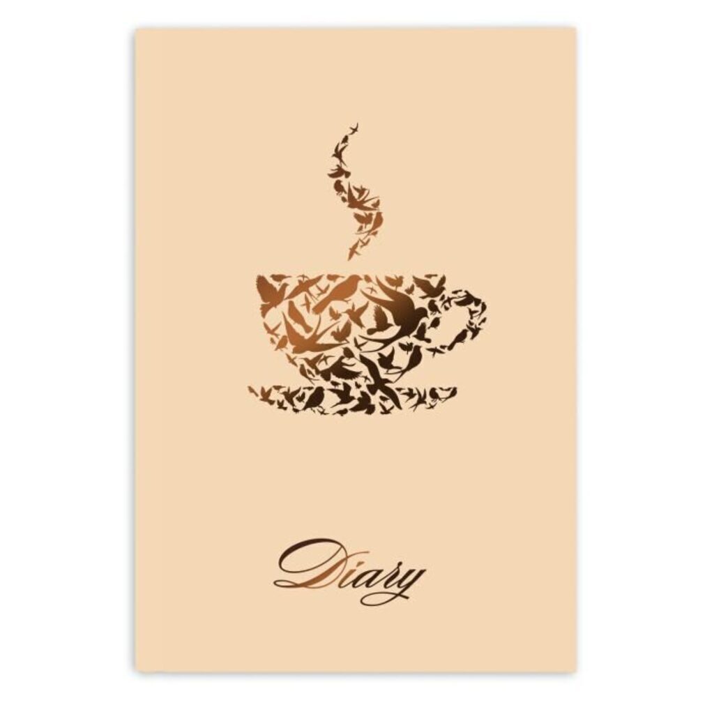 Ежедневник недат А5 7БЦ "Диари. Чаша" 160стр. софт-тач, выб.УФ-лак, тисн.фольгой