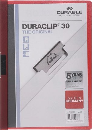 Папка-клипборд А4 бордовая, зажим с боку, прозрач. верх