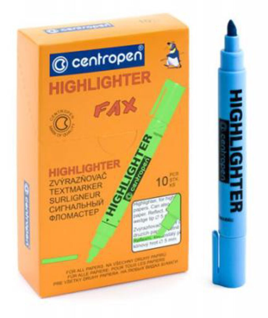 Текстовыделитель CENTROPEN флюор. / 1-4.6 мм./ голубой
