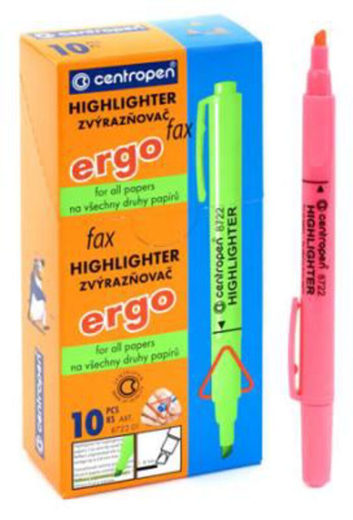 Текстовыделитель CENTROPEN флюор. / 1-4.0 мм./ красный