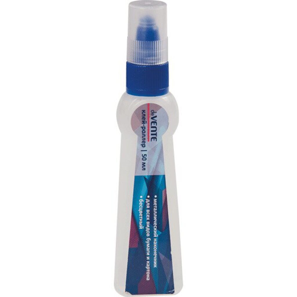 Клей канцелярский силикатный deVENTE 50мл, роллер