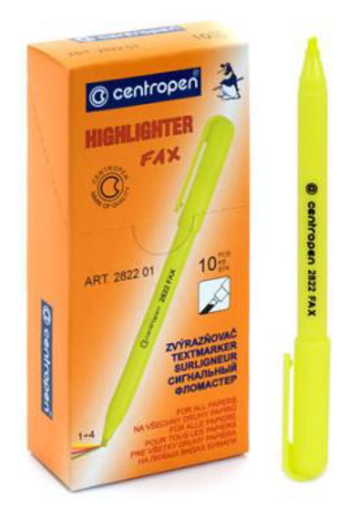 Текстовыделитель CENTROPEN флюор. / 1-3.0 мм./ желтый