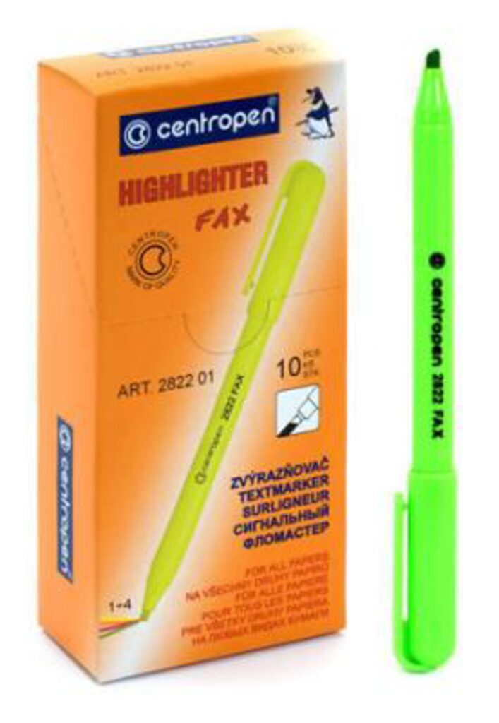 Текстовыделитель CENTROPEN флюор. / 1-3.0 мм./ зеленый