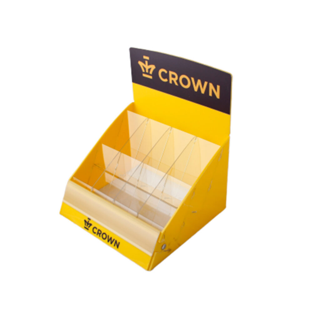 Дисплей Crown для ручек, 8 ячеек, желтый