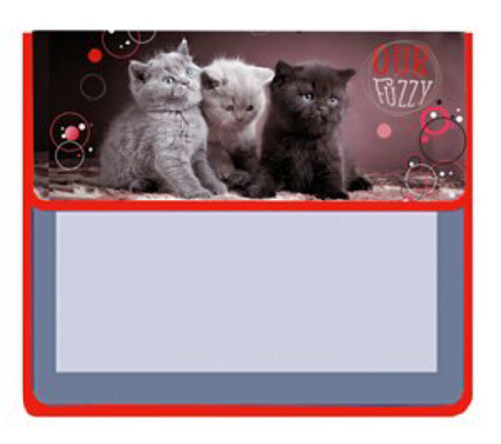 Папка д/тетрад. А5 2отд. на липучке  Наши пушистики, ламинат