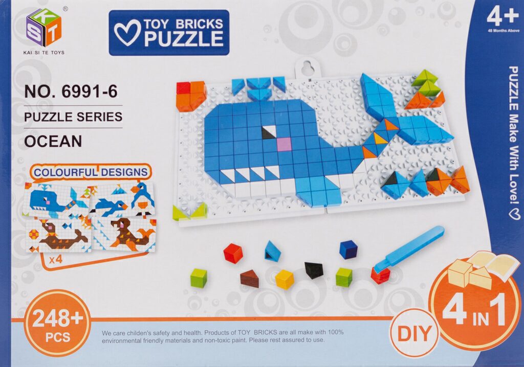 Игра мозаика 3D Морские животные 4в1 248дет. 4+