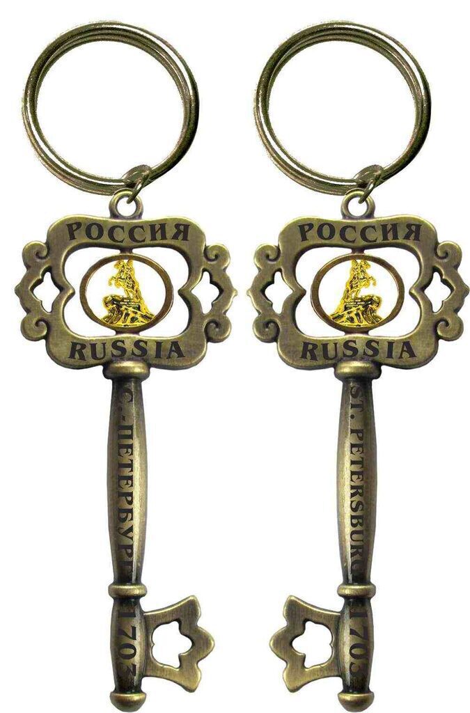 Брелок метал. ключ "Медный", бронза