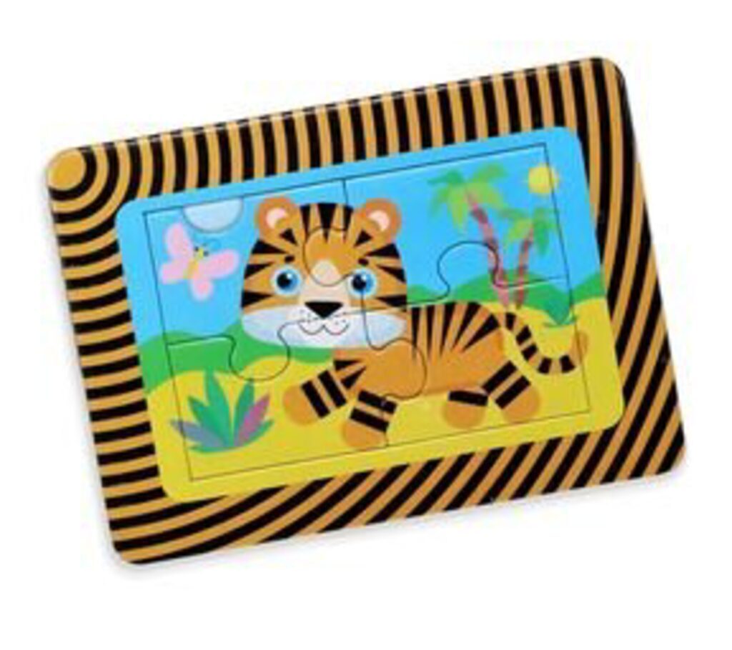 Пазл-рамка 145*100мм. 4 элемента "Тигренок"