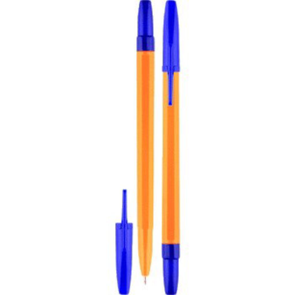 Ручка шар. Attomex, 0,7мм, синяя, оранж. корпус