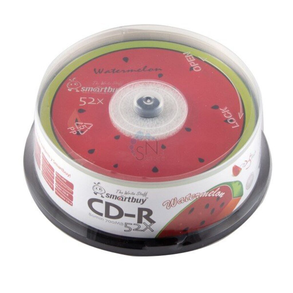 Диск CD-R Smartbuy емкость 700Mb скорость 52x Fresh-Watermelon, 100шт. в банке