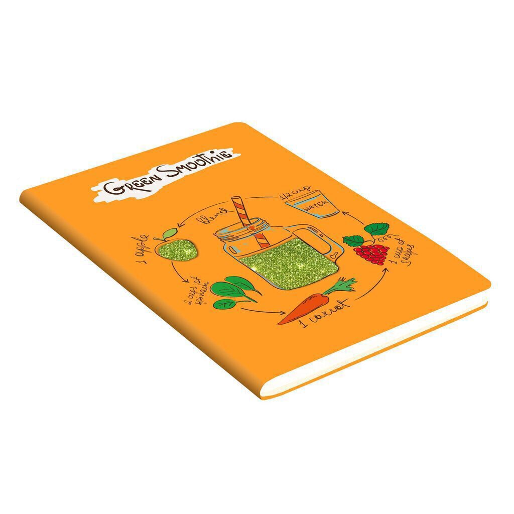 Записная книжка В6  80л. "GET GLITTER! Дизайн 2" иск.кожа, глиттер, ляссе