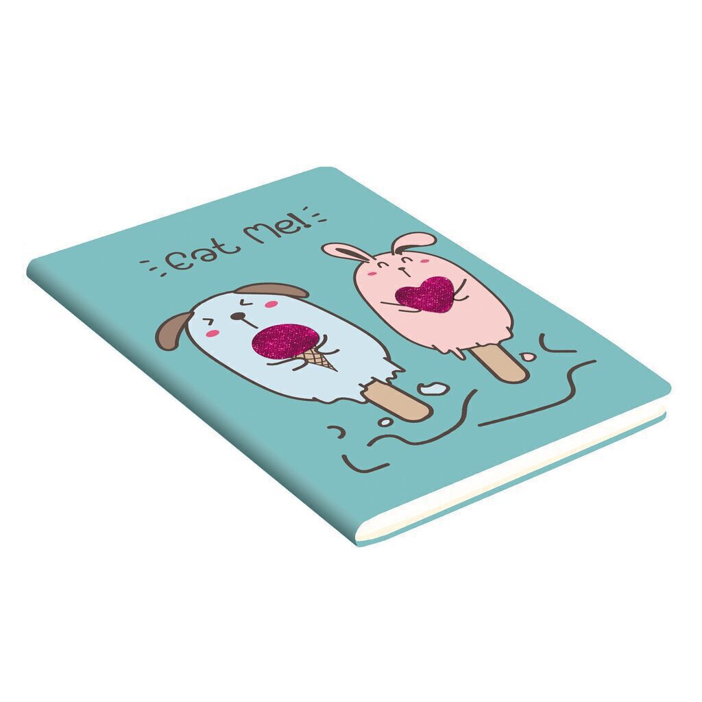 Записная книжка В6  80л. "GET GLITTER! Дизайн 5" иск.кожа, глиттер, ляссе