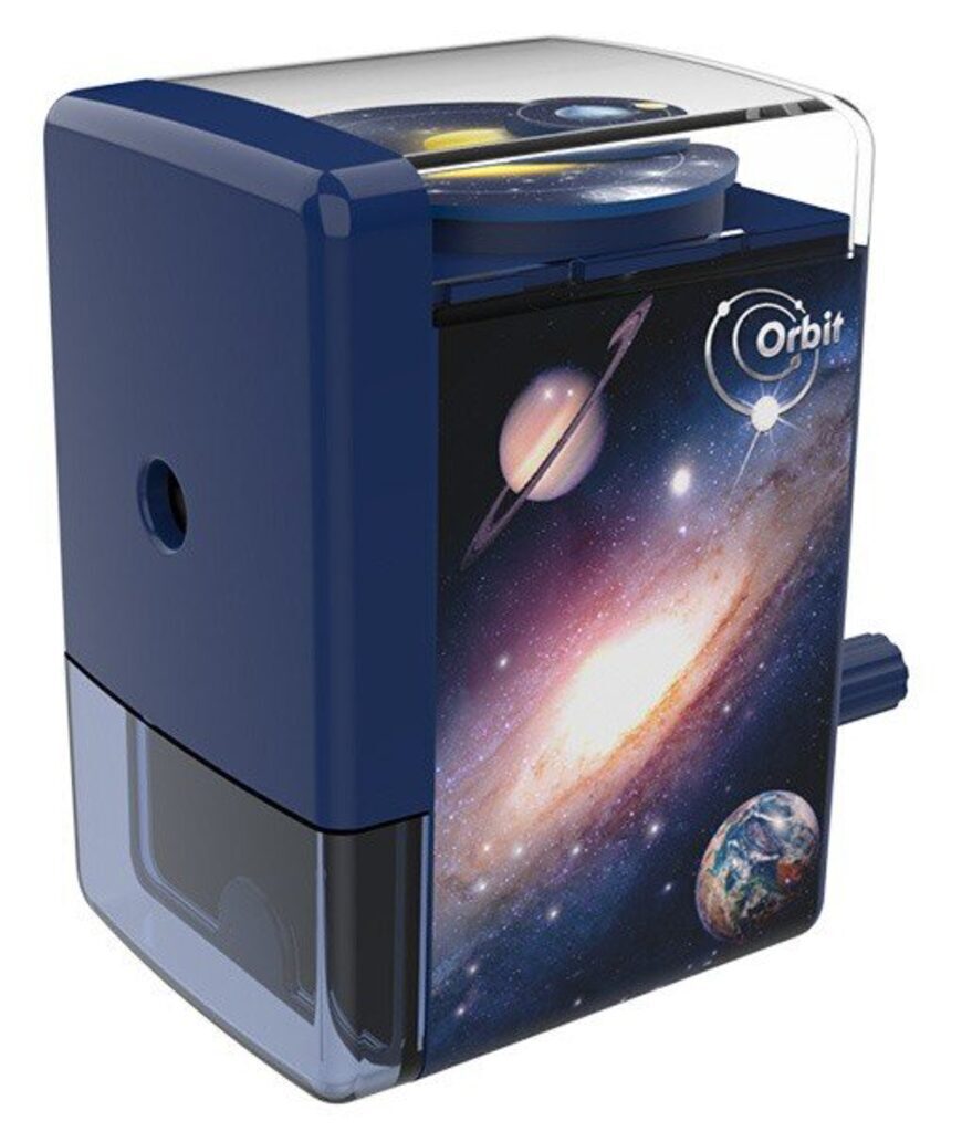 Точилка механическая 1 отв,  пласт.корпус, синяя