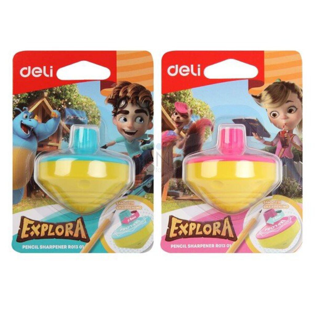 Точилка пласт. 1 отв. Юла с контейнером, ассорти