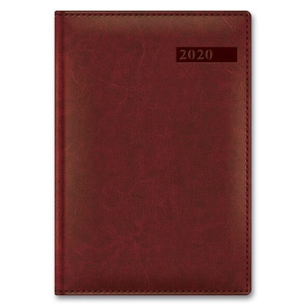 Ежедневник дат. 2020г А5 к/з "SARIF IMAGE Коричневый" 352стр., тв. переплет, ляссе