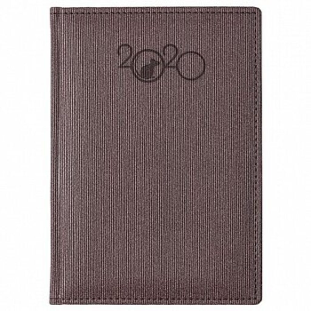 Ежедневник дат. 2020г А5 к/з "CORDUROY Символ года Коричневый" 352стр., тв. переплет, ляссе