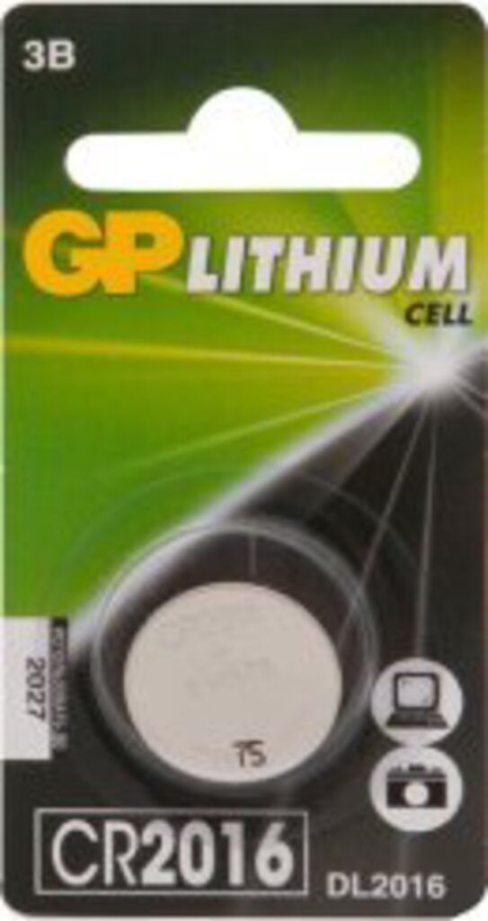 Батарейка-таблетка  CR-2016 GP Lithium, блистер, цена за 1 шт