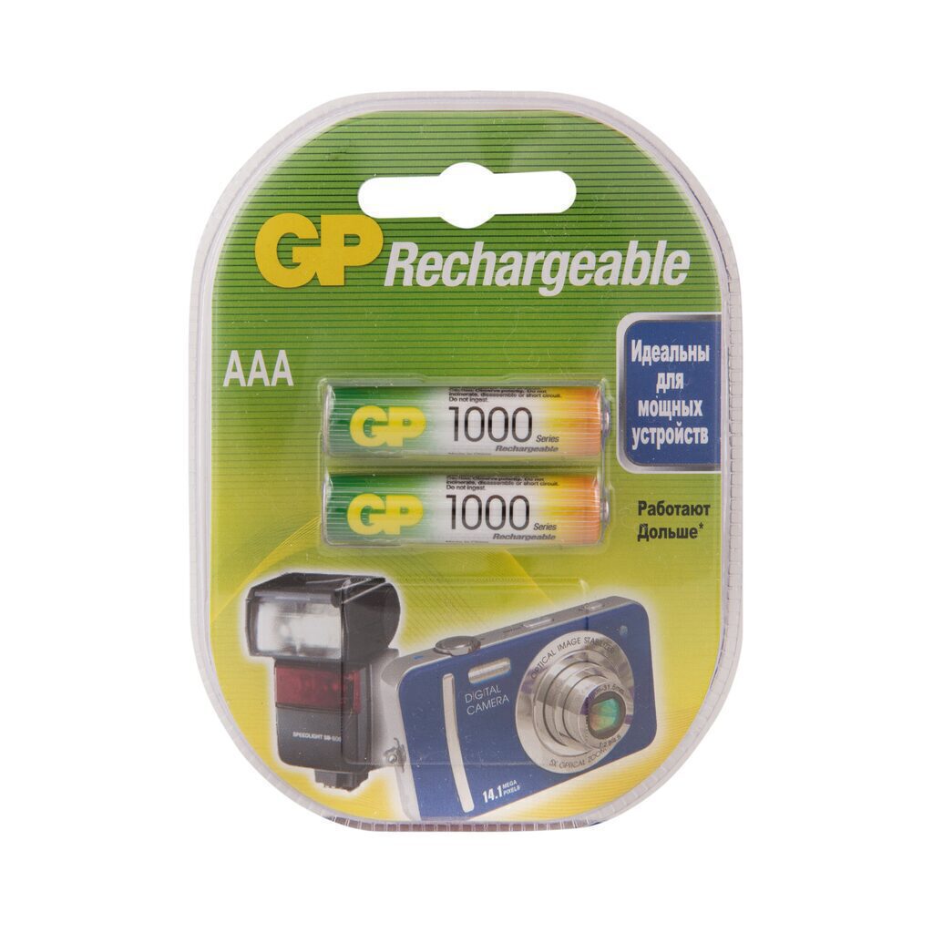 Аккумулятор GP R-03 (ААА) GP Rechargeable 1000mAh, блистер, цена за 1 шт