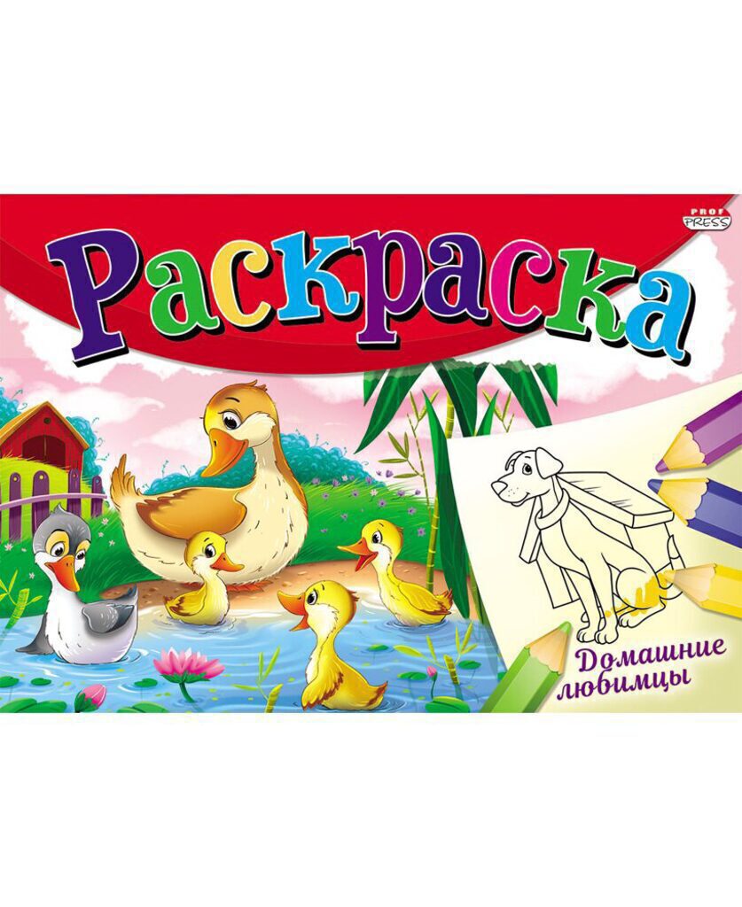 Раскраска А5 16стр. альбомная "Моя раскраска. Домашние любимцы"