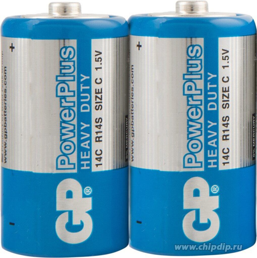 Батарейка 14G C (R14) GP PowerPlus, солевая, цена за 1 шт