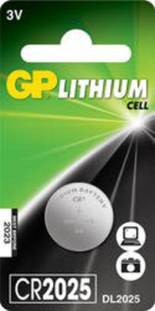Батарейка-таблетка  CR-2025 GP Lithium, блистер, цена за 1 шт