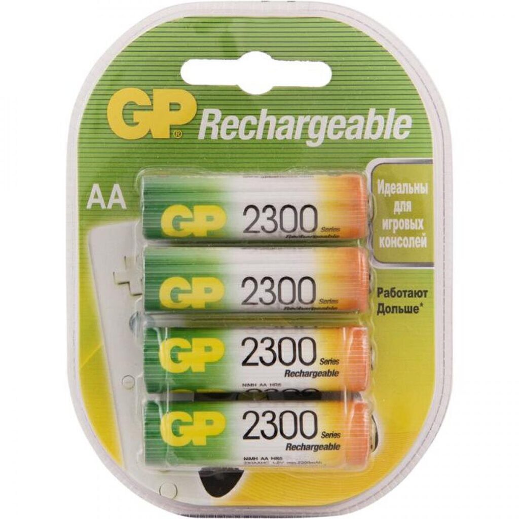 Аккумулятор GP R-06 (АА) GP Rechargeable 2300mAh, блистер, цена за 1 шт