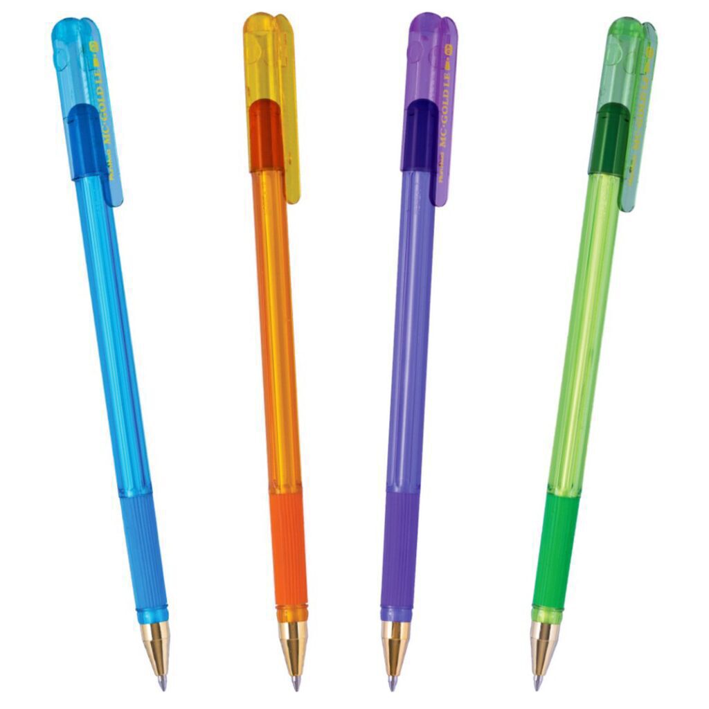 Ручка шар. MC GOLD LE с рез. 0,5мм синяя, ассорти 4цв.корпуса, штрихкод