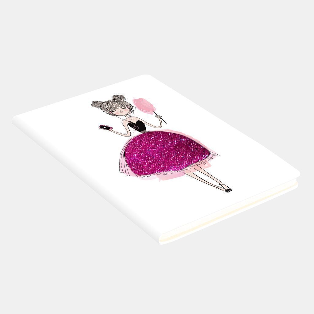 Записная книжка В6  80л. "GET GLITTER! Дизайн 4" иск.кожа, глиттер, ляссе