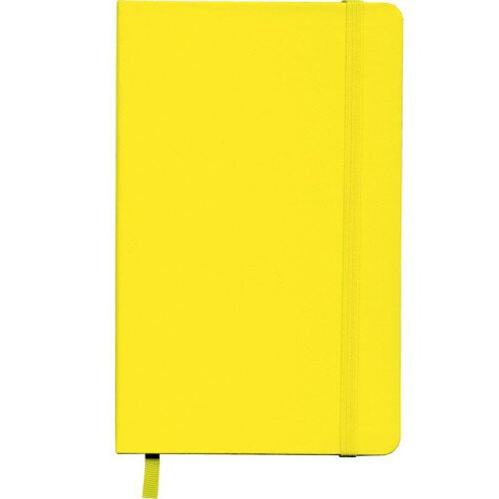 Записная книжка А5  96л. "Joy Book. Лимонный" иск.кожа, линия, ляссе, 135*213мм
