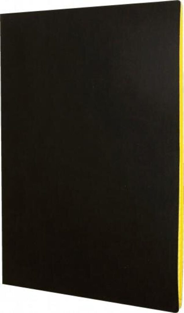 Тетрадь А4 иск.кожа  80л кл. "In Black. Желтый" интегр.обл., тонир.форзац, офсет, клетка, ляссе