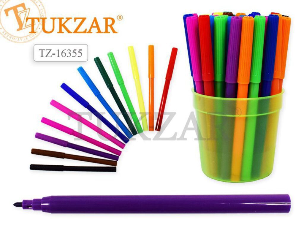 Фломастеры  36цв "Tukzar" вентилир. колпачок, в стакане 36 шт.
