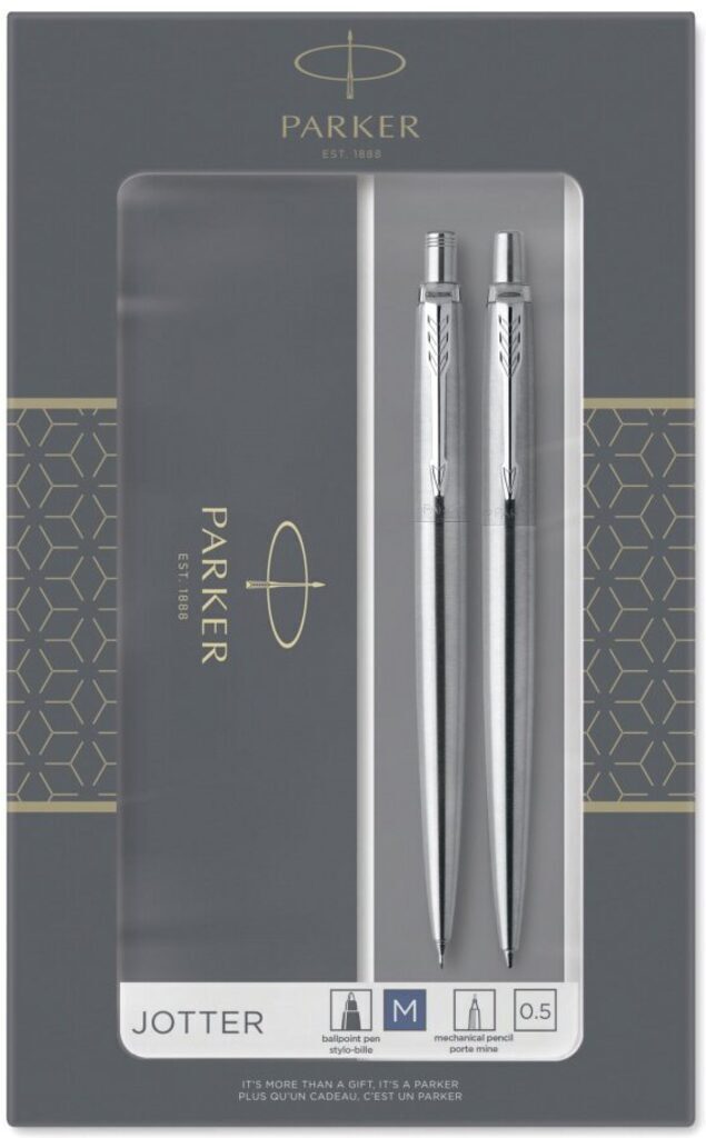 Набор Parker Jotter Шариковая ручка Core KB61 Stainless Steel CT ручка шариковая+мех. карандаш 0,5