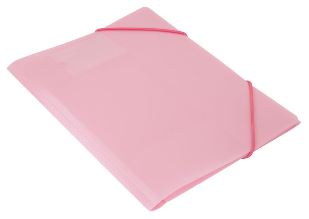 Папка на резинке А4 0,5мм Gems, карман, розовый аметист