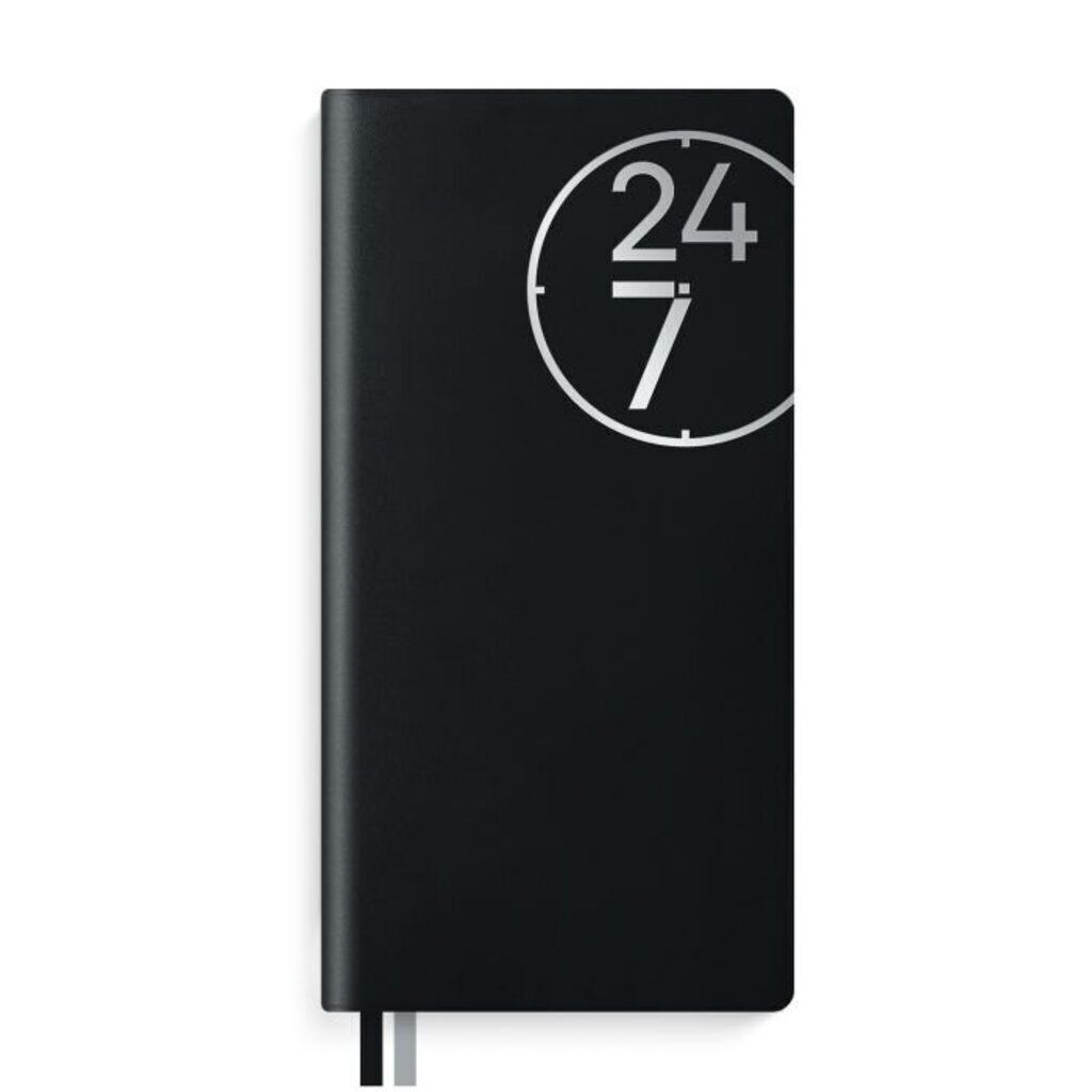 Ежедневник недат 150*75мм "Черный" 112стр. мягк.пер., тисн.фольгой, ляссе