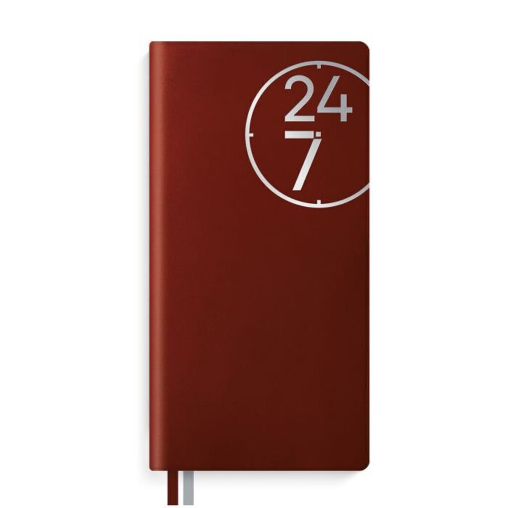 Ежедневник недат 150*75мм "Красный" 112стр. мягк.пер., тисн.фольгой, ляссе