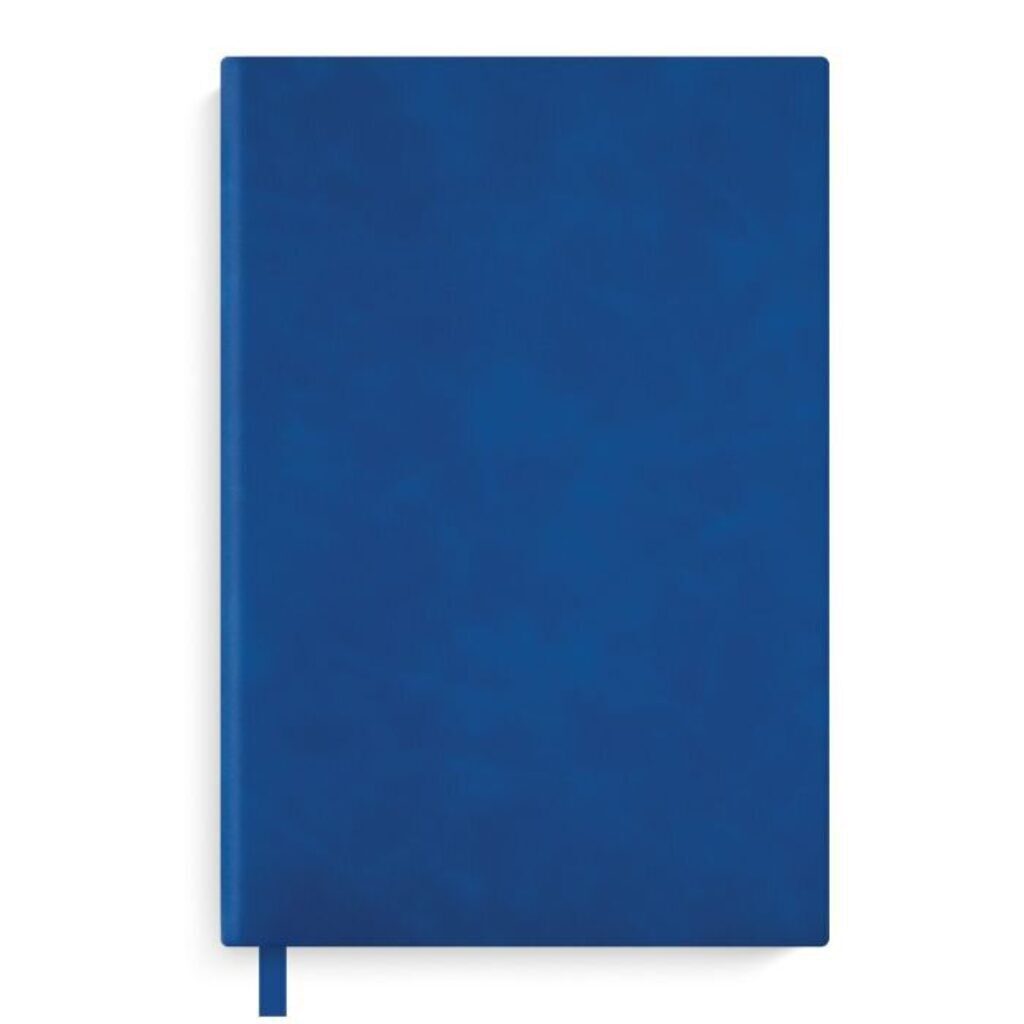 Ежедневник недат А5 к/з "Бейбискин синий" 320стр. мягк.пер., блинт.тисн., ляссе