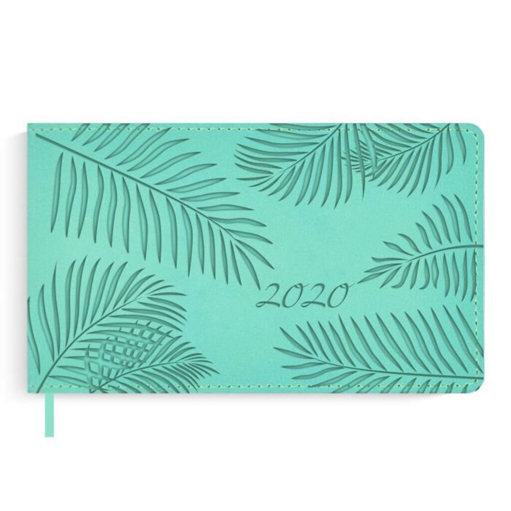 Еженедельник дат. 2020г (150*87) к/з "Бейбискин мятный" 128стр., мягк.пер., блинт.тисн., ляссе