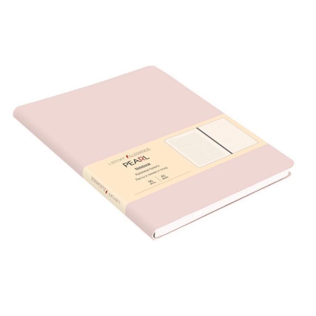 Записная книжка А5   96л. "PEARL. Сахарная вата" интегр.пер., кожзам, ляссе