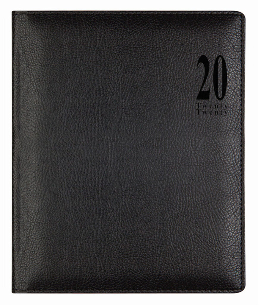 Еженедельник дат  2020г А4 MILANO, черный, кожзам