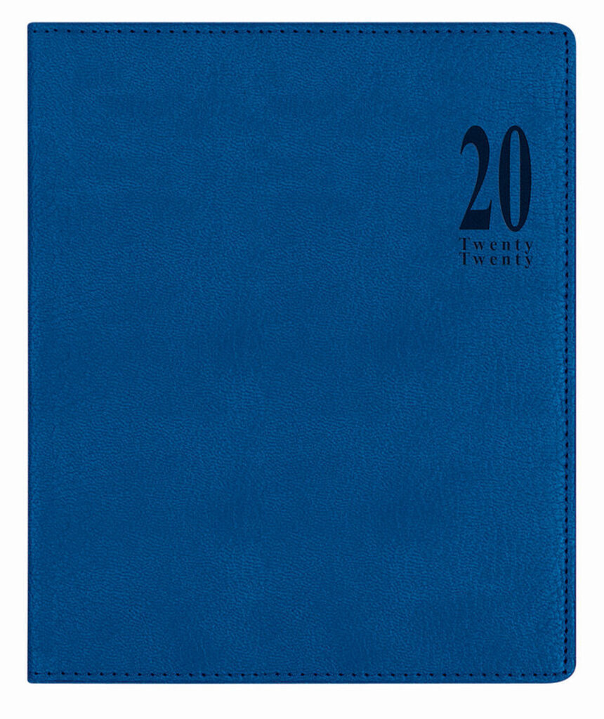 Еженедельник дат  2020г А4 MILANO, синий, кожзам