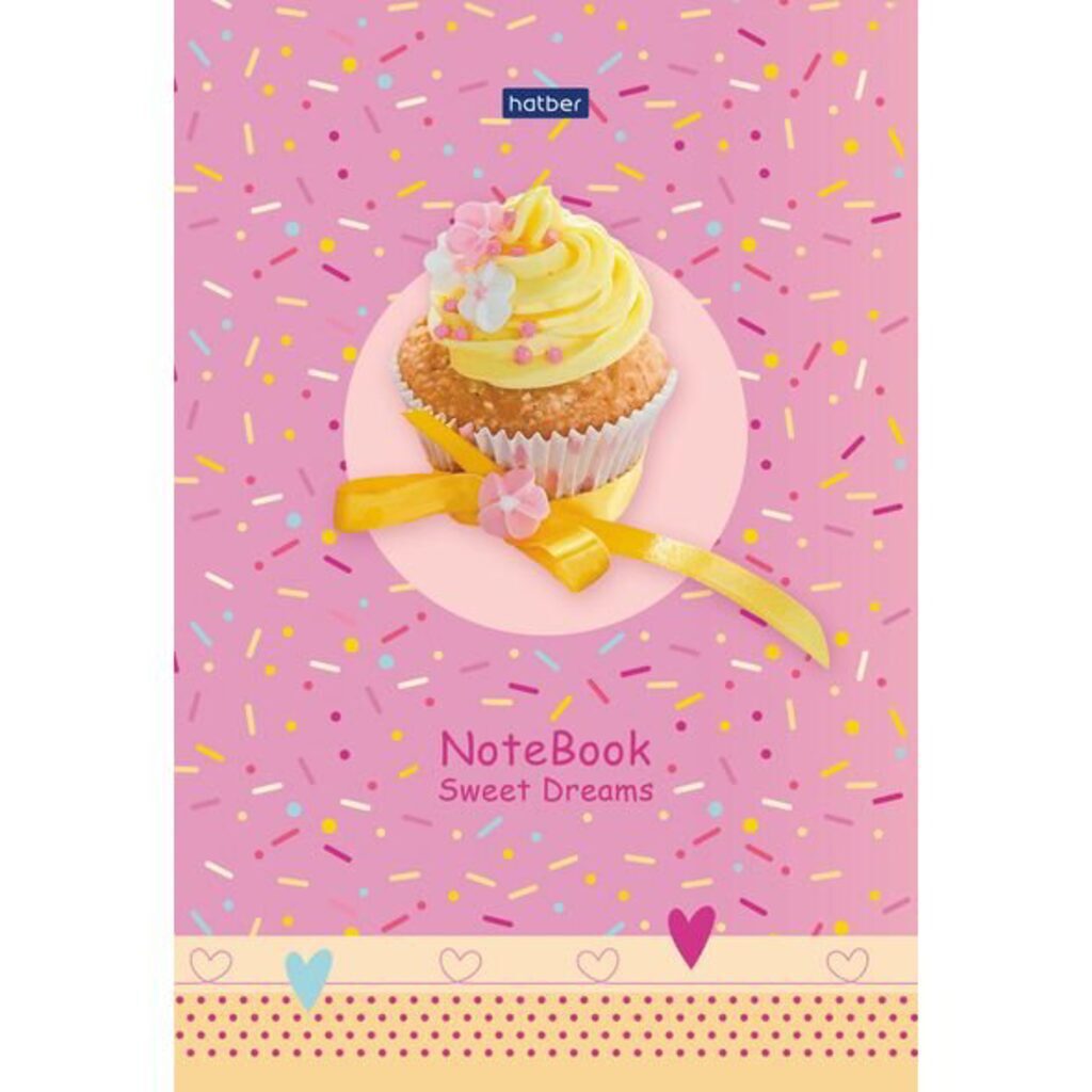 Блокнот А5  50л клеевой кор. "Сладость в радость" точка, глянц.лам.