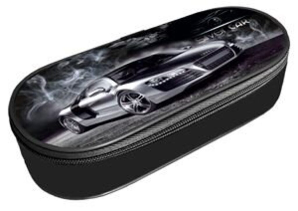 Пенал-косметичка (210*85) Silver car, мягкий, с клапаном