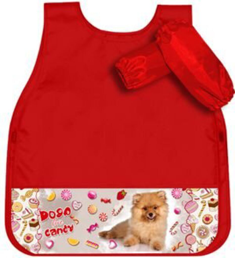 Фартук-накидка + нарукавники 570*480мм Candy dog, 2 кармана