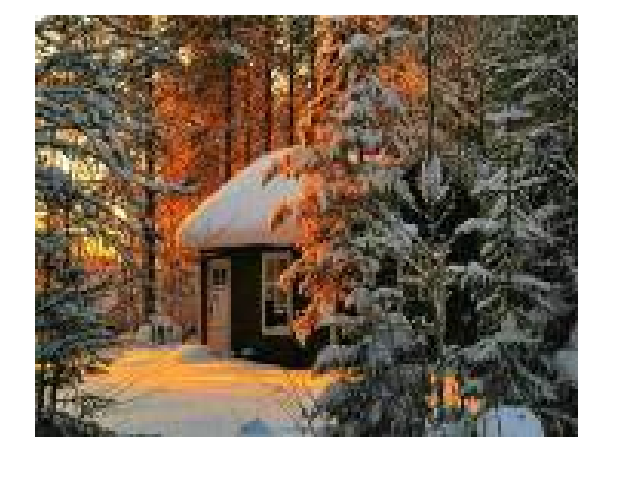 Мозаика алмазная 30*40см "Домик в снежном лесу" на подрамнике