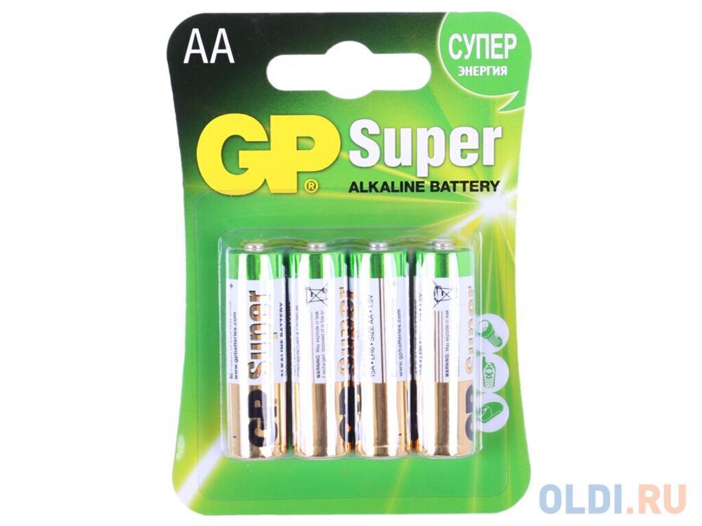 Батарейка LR-06 (АА) GP Super Alkaline, блистер, цена за 1 шт