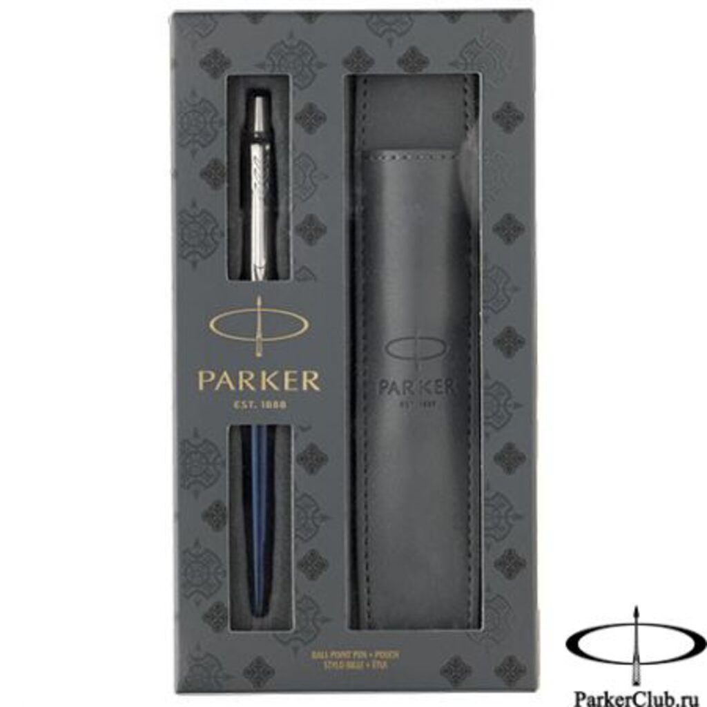 Набор Parker Jotter Шариковая ручка Core K63 Royal Blue CT с чехлом для ручки