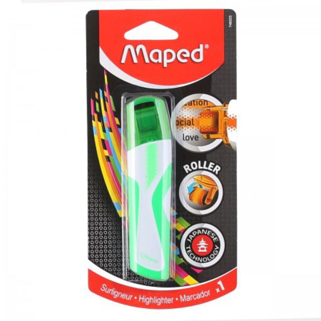 Текстовыделитель MAPED 5мм FLUO PEP'S РОЛЛЕР зеленый